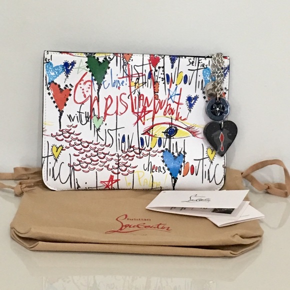 Christian Louboutin Handbags - Authentic Christian Louboutin Graffiti Pouch